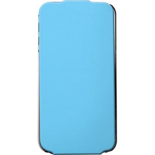 Etui coque vertical bleu Made in France pour iPhon
