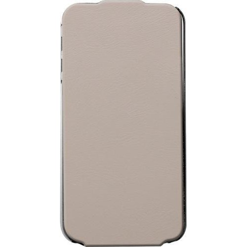 Etui coque vertical taupe Made in France pour iPho