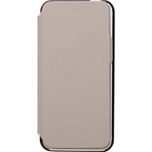 Etui coque folio made in France taupe pour iPhone