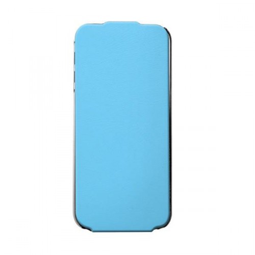 Etui coque vertical Made in France bleu pour iPhon
