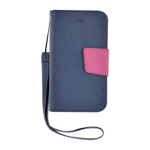 Etui à rabat bleu et rose pour iPhone 4/4S Nouveau