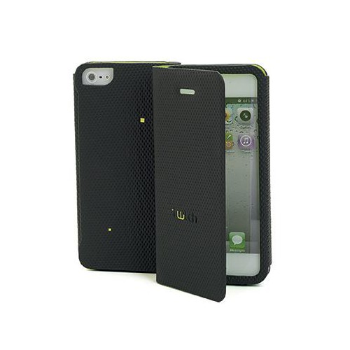 Etui Folio gamme TWITCH Marron/Vert pour Apple iPh