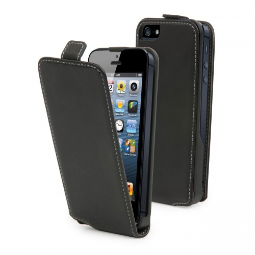 Housse / Etui à clapet Noir pour Apple iPhone 5c N