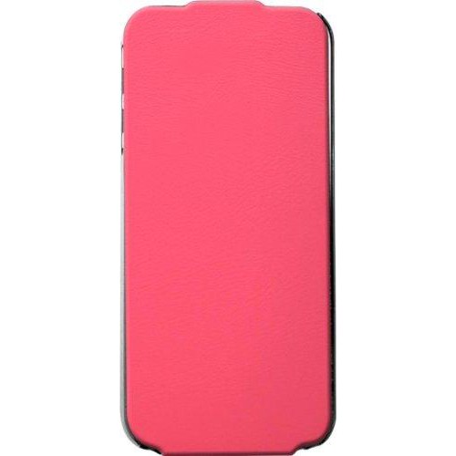 Etui coque vertical Made in France rose pour iPhon