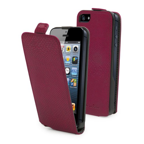 Muvit etui clapet python fushia made in paris ipho