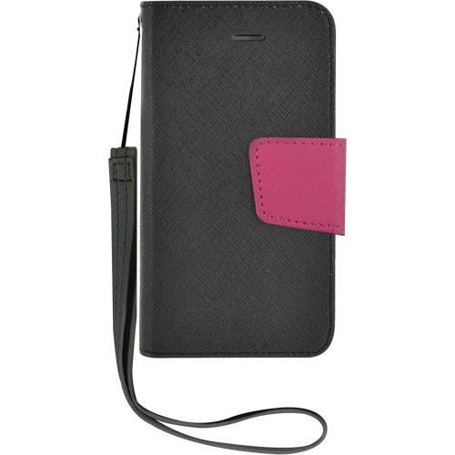 Etui à rabat noir et rose pour iPhone 4/4S Nouveau