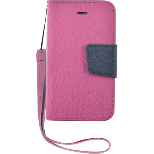 Etui à rabat rose et bleu pour iPhone 4/4S Nouveau