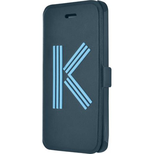 Etui folio Kenzo bleu Logo K pour iPhone 5/5S Nouv