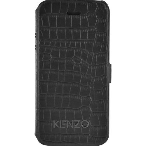 Etui à rabat Kenzo aspect croco noir pour iPhone 5
