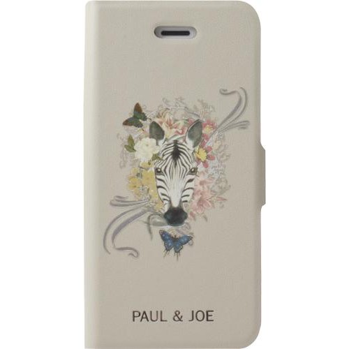 Etui à rabat Paul Joe beige motif zèbre pour iPh