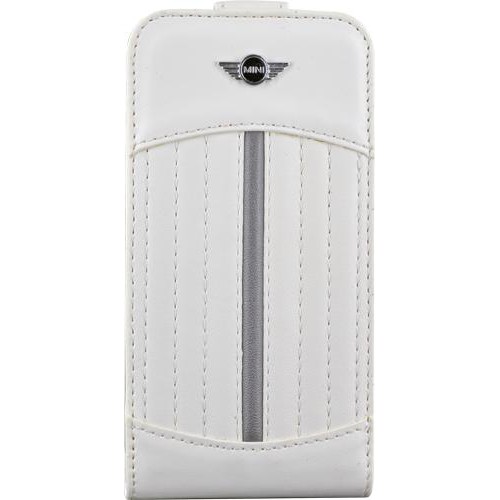 Etui à rabat blanc et gris Mini pour iPhone 4/4S p