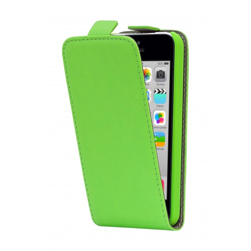 Housse à clapet Verte Classic pour iPhone 5C Nouve