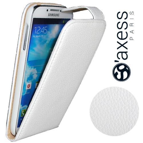 Housse So axess « chic » SAMSUNG S4 blanche Nouvea