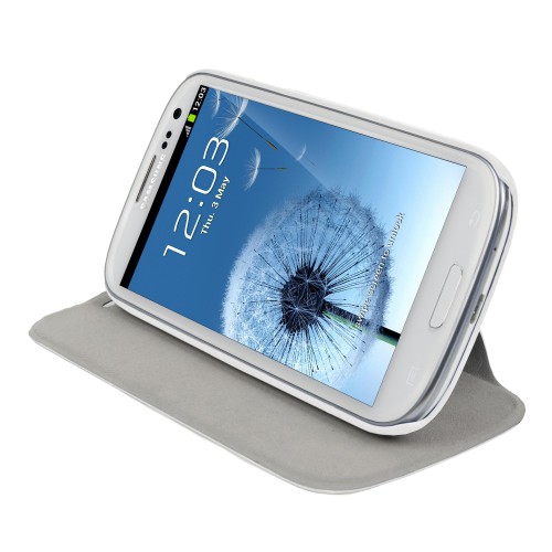 Muvit Etui Flip'n Stand Folio Blanc Samsung Galaxy