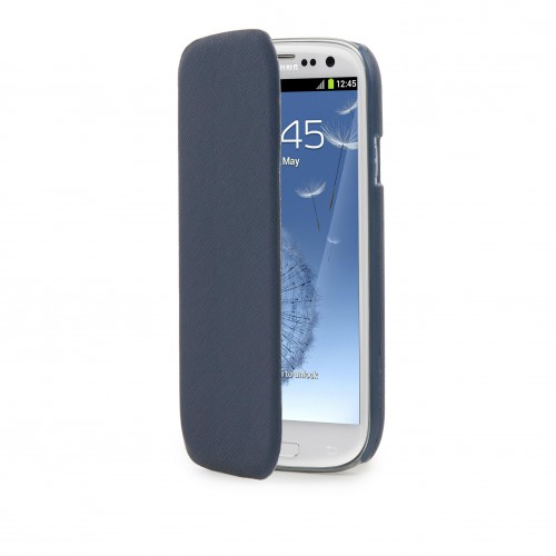 Muvit Etui Flip'n Stand Folio Bleu Marine Galaxy S
