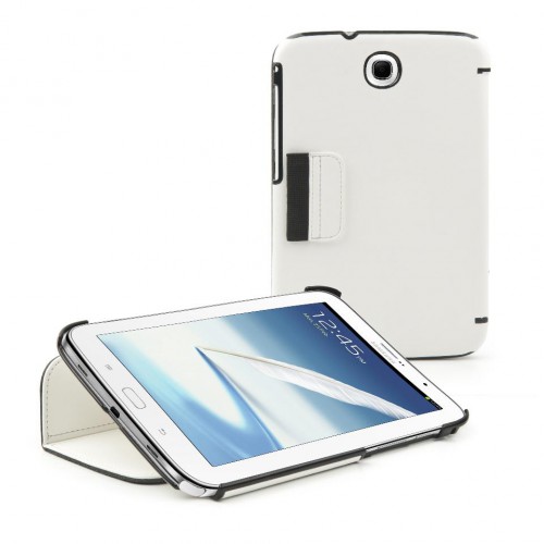 Etui Fold Stand Pu Blanc Pu Stone Samsung Galaxy N