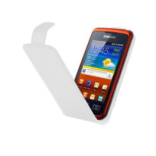 Housse / Etui à Rabat Blanc pour Samsung S5690 Gal