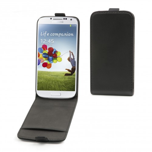 Housse / Etui à clapet Noir pour Samsung I9500 Gal