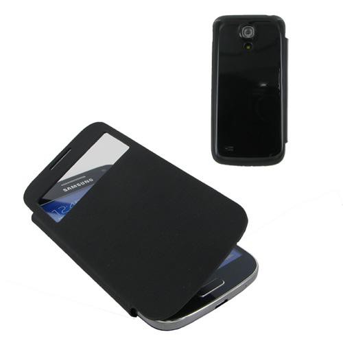 Housse format folio noire pour Samsung S4 mini I91