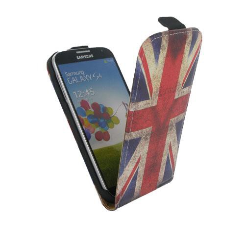 Housse à rabat drapeau UK vintage pour Samsung S4 