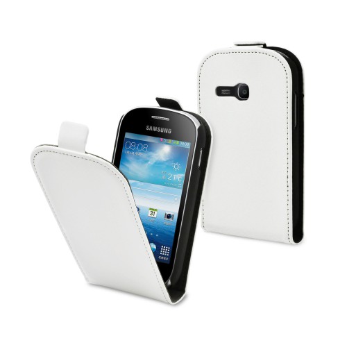 Etui à rabat en simili cuir Noir pour Samsung I930