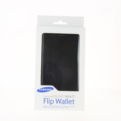 Etui à rabat noir pour Samsung Galaxy Note 3 Nouve