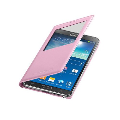 Etui à rabat à zone transparente Samsung rose pour
