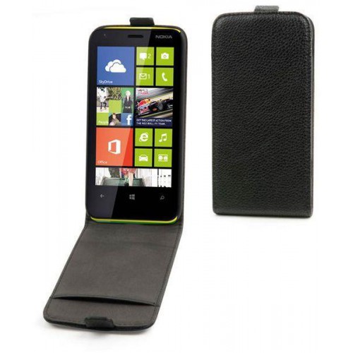 Housse / Etui Noir a rabat pour Nokia Lumia 620 No