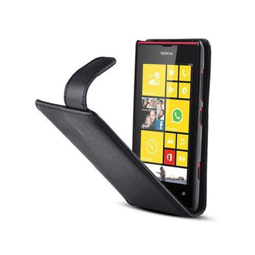 Housse à rabat noir pour Nokia Lumia 520 Nouveau