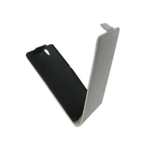 Housse à rabat finition carbone pour Sony Xperia Z