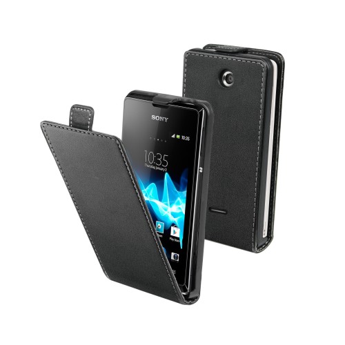 Made For Xperia Etui Clapet Slim Noir Xperia E Nou