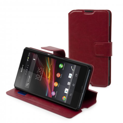 Made For Xperia Etui Slim And Stand Folio Rouge Po