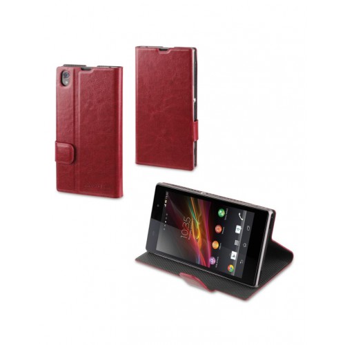 Etui stick 'n' stand rouge pour Sony xperia z1 Nou