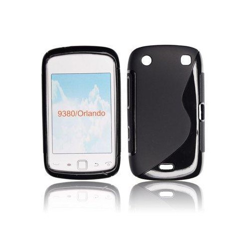 Coque arrière semi-rigide S line pour blackberry 9