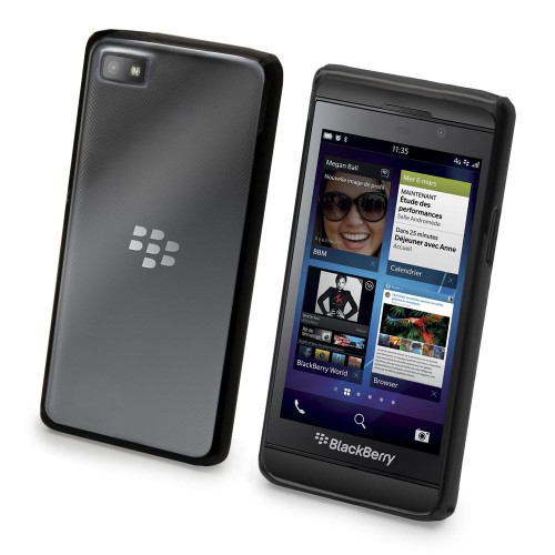 Muvit Housse Bimatiere Noire Blackberry Z10 + Film