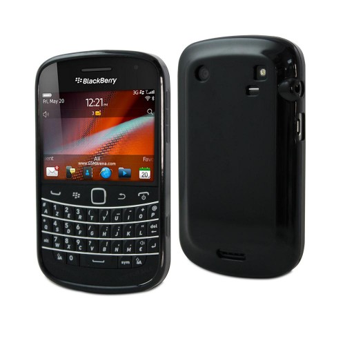 Muvit Housse Minigel Noire Glossy Pour Blackberry
