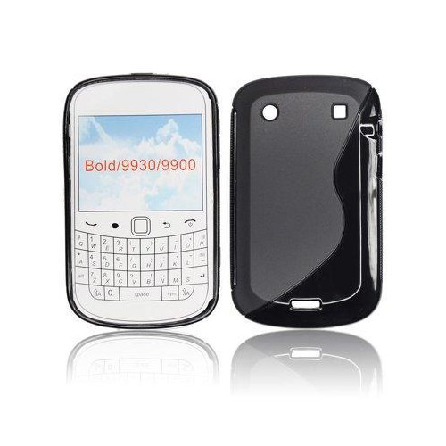 Coque arrière semi-rigide S line pour blackberry 9