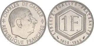 1 Franc (1 Marianne , 2 De Gaule )