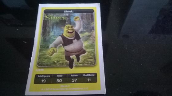 Carte Carrefour Dream Works Shrek 4/216 Personnage : Shrek C